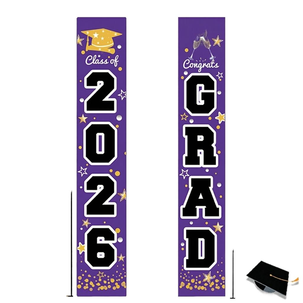 Graduation Class Decoration Door Flag Hanging Flag Graduation Party Decoration Supplies