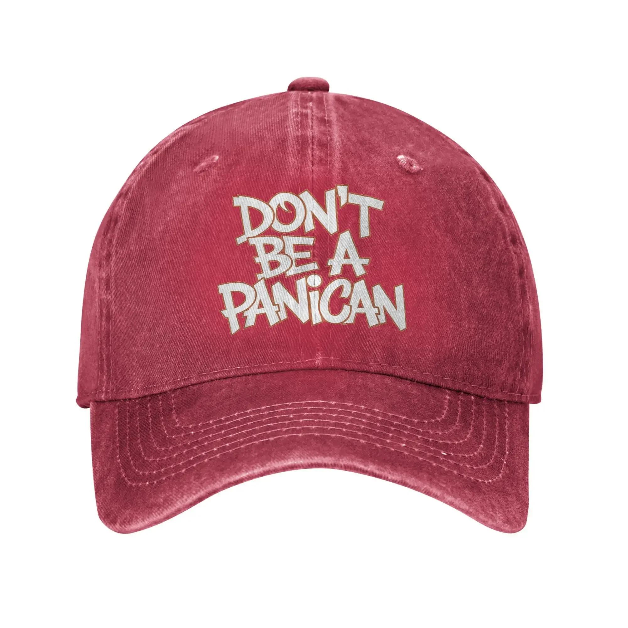 Dont Be a Panican Baseball Cap Vintage Distressed Denim Funny Political Quote Snapback Hat Unisex Outdoor Gift Hats Cap One Size