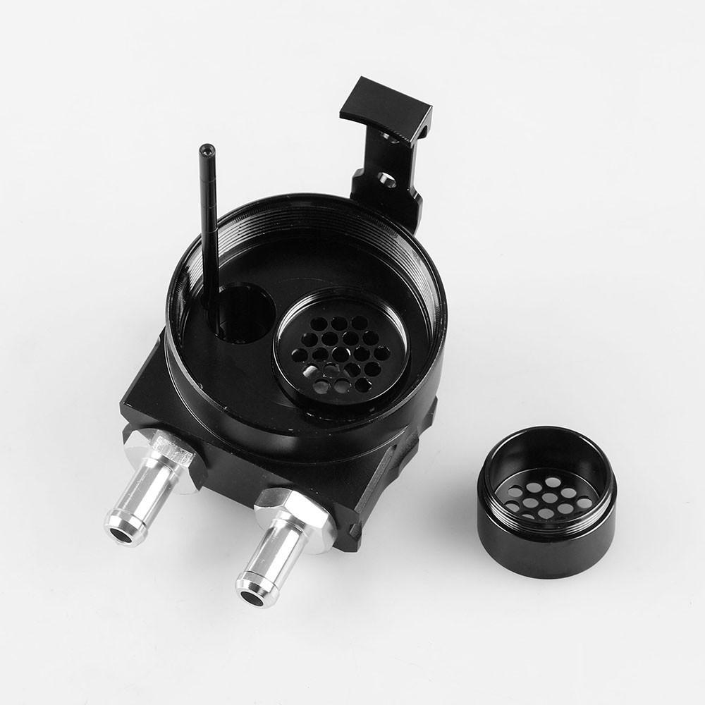Engine Cylinder Aluminum Catch Reservoir Breather Can Black With