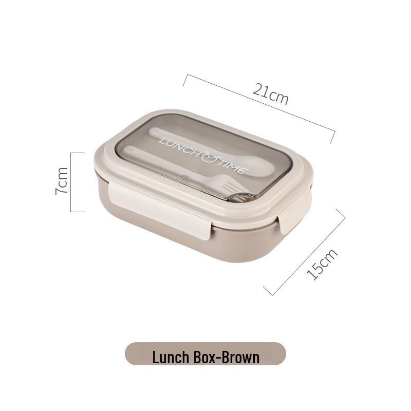 Microwavable Japanese-Style Wheat Straw Lunch Box Set with Compartments for Students and Office Workers