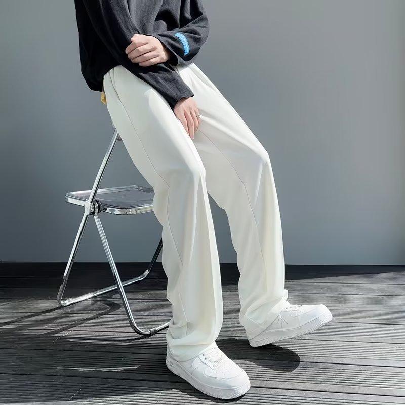 Casual pants men's autumn new Hong Kong style ins trend loose straight trousers couple fashion drape trousers