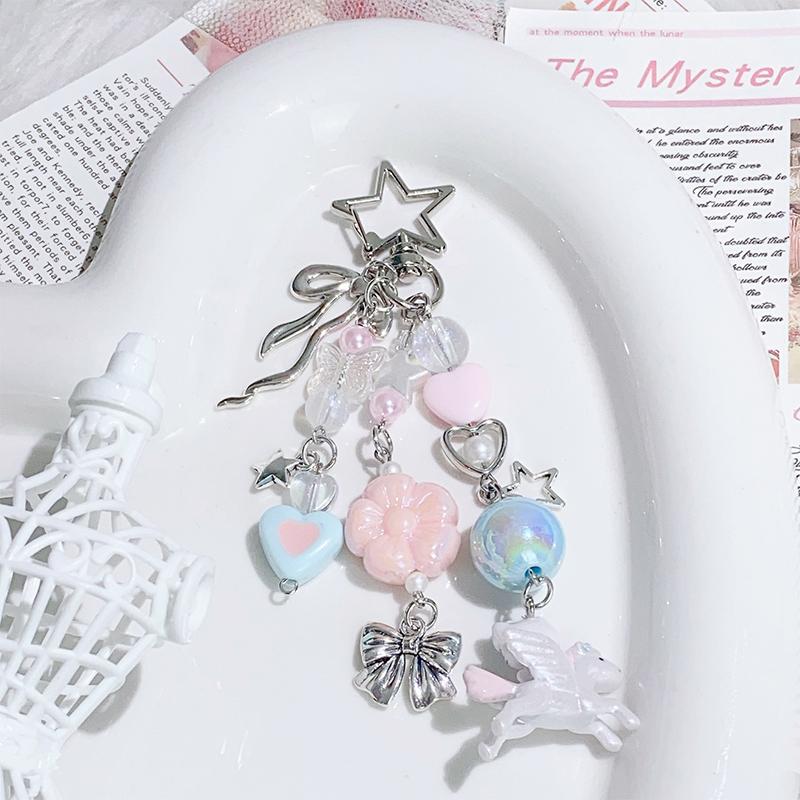 

Эстетика Y2K Брелок Китти Кэт Конфетный цвет Мультяшный Бисером Брелок Милый Подвеска для сумки Универсальные Аксессуары для ключей