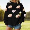 Ladies' Loose And Comfortable Casual Fashionable Rugby Print Sweatshirt