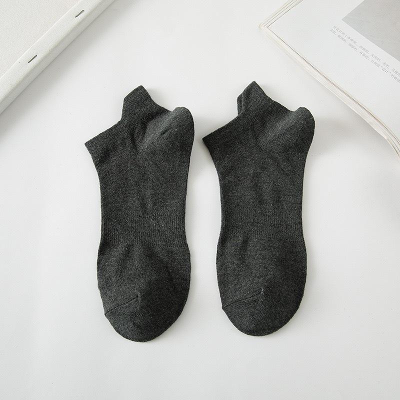 Herren Atmungsaktive Frühling/Sommer Niedrig geschnittene Unsichtbare Bootssocken - Einfarbig