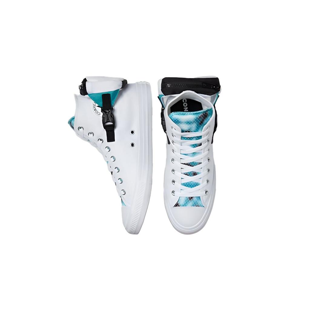 Converse Chuck Taylor All Star Durable Trendy High-Top Canvas Sneakers Unisex Sneakers White Light-Blue 170829C