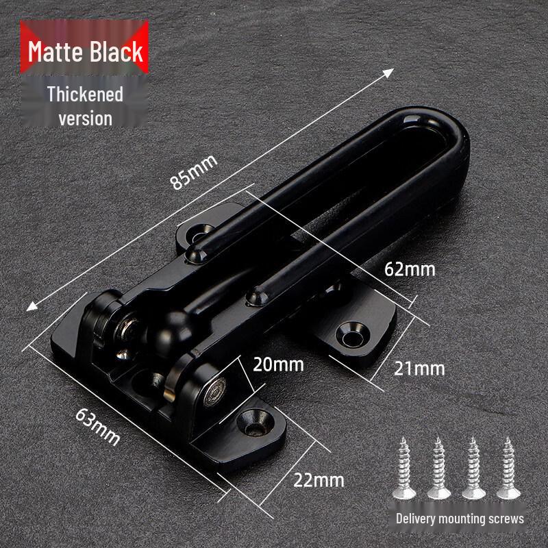 

Rongyu Matte Black Stainless Steel Door Security Latch