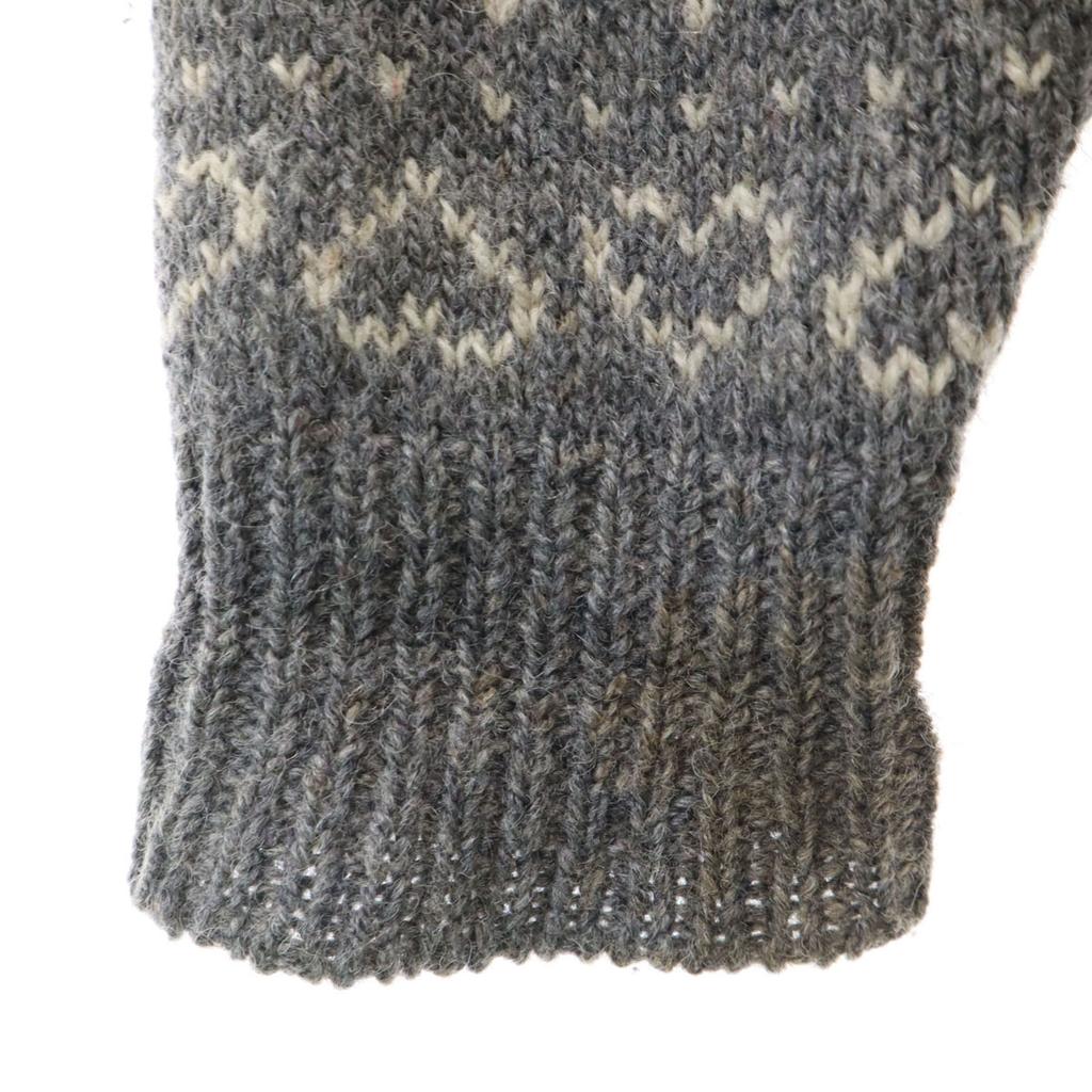 L.L.BEAN 80s Made In USA Vintage Nordic Pattern Long Sleeve Knit Cardigan Women Used