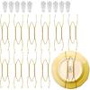 SOSPIRO 10er-Pack Edelstahl-Telleraufhänger für Wände Kompatible Dekorative Teller Haken Teller-Ausstellungsständer mit 10 Stück Wandhaken (8 Zoll)