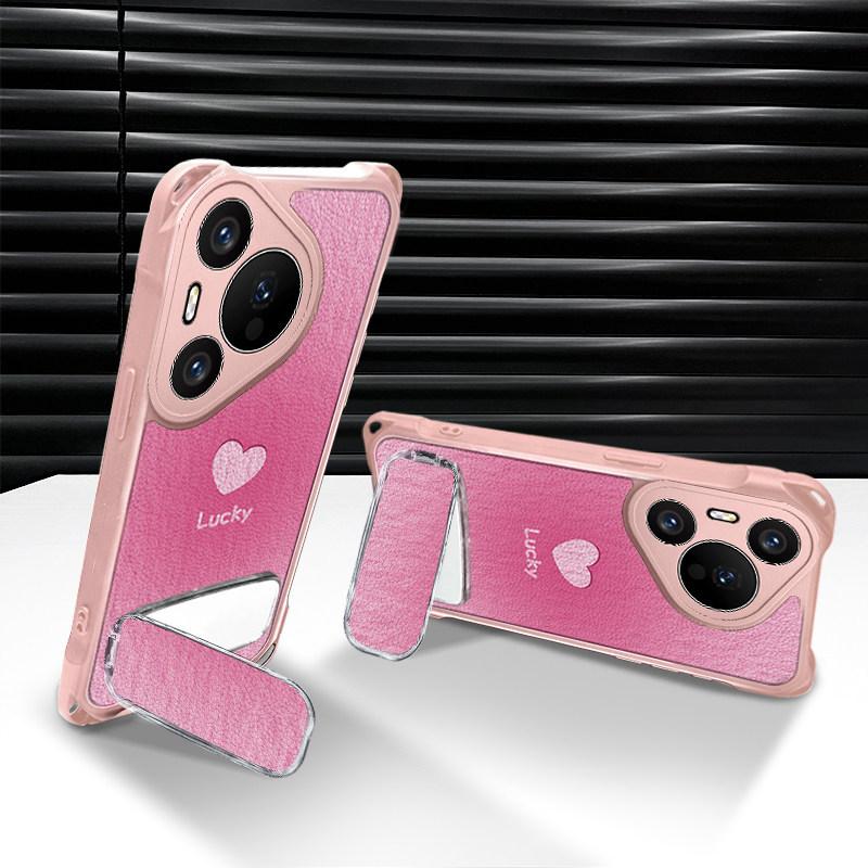 Lucky Love applies to Huawei P80 mobile phone case P70 pink lanyard P60 anti-drop P50 mirror bracket 40 soft case