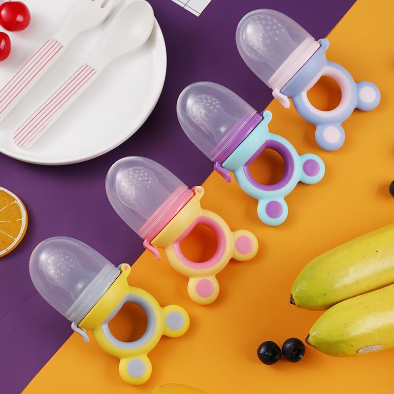 LVSU Silicone Baby Teether: Soothe Teething, Prevent Hand-Sucking, Includes Teething Gel & Fruit Feeder