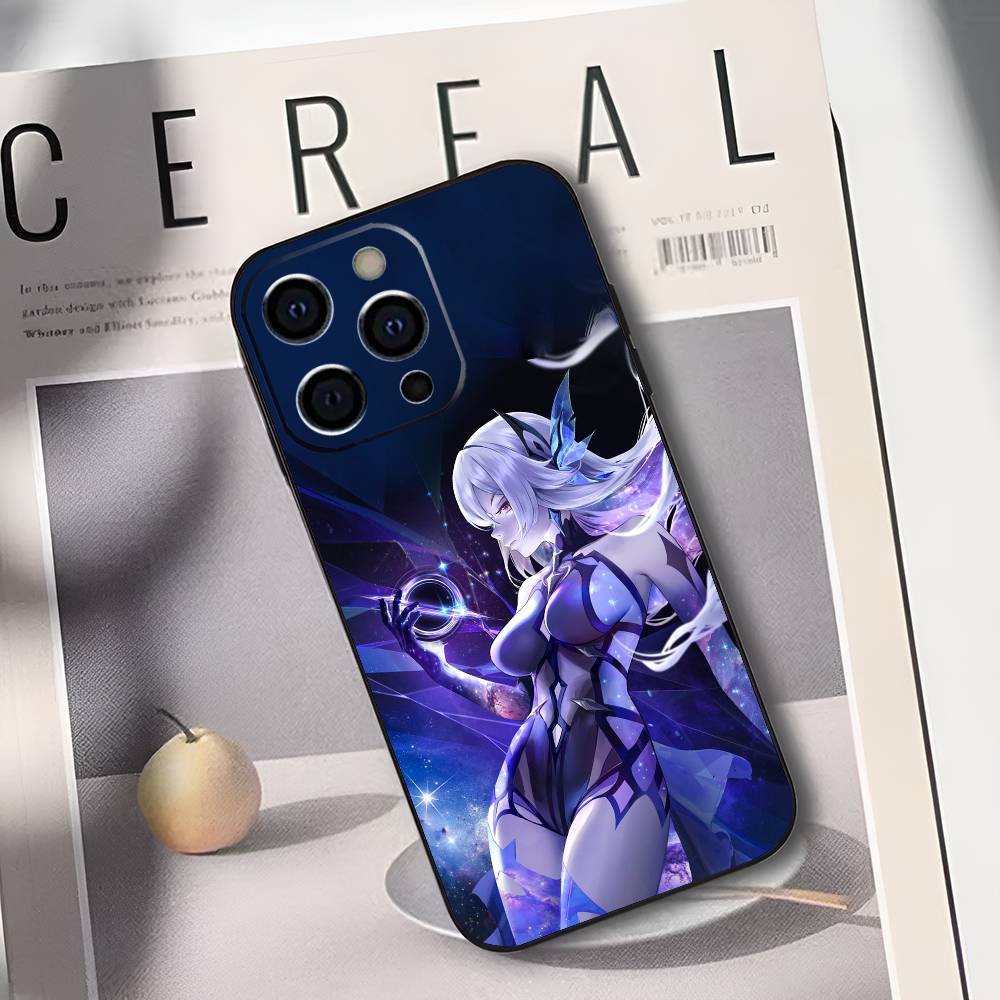 

S-Skirk G-Genshin I-Impact Phone Case For iPhone 17,16,15,14,13,12,11 Plus,Pro Max,XS,Soft Silicone Black Cover iPhone11PROMAX