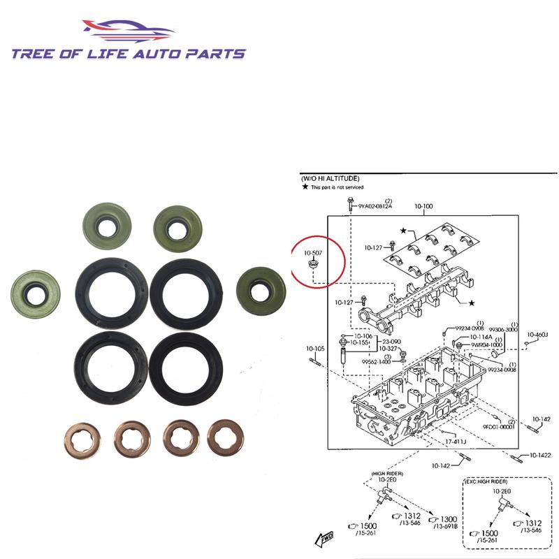 1/2/5/10 Fuel Injector Nozzle Seal Repair Kit For Mazda UN BT-50 Ford Ranger PJ PK 2.5L 3.0L WE0110508B WE01-13-R79B WE01-13-H51