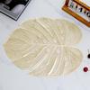 3pcs Hollow Leaf Shape Placemat Anti Slip Tableware Pad Cup Pad Table Mat  Hotel