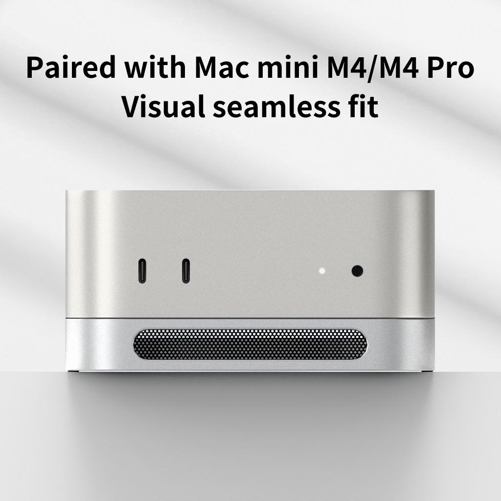 Stolní stojánek Zvýšení počítače Prachotěsná základna Chladicí držák z hliníkové slitiny Dok pro Mac mini M4/M4 Pro