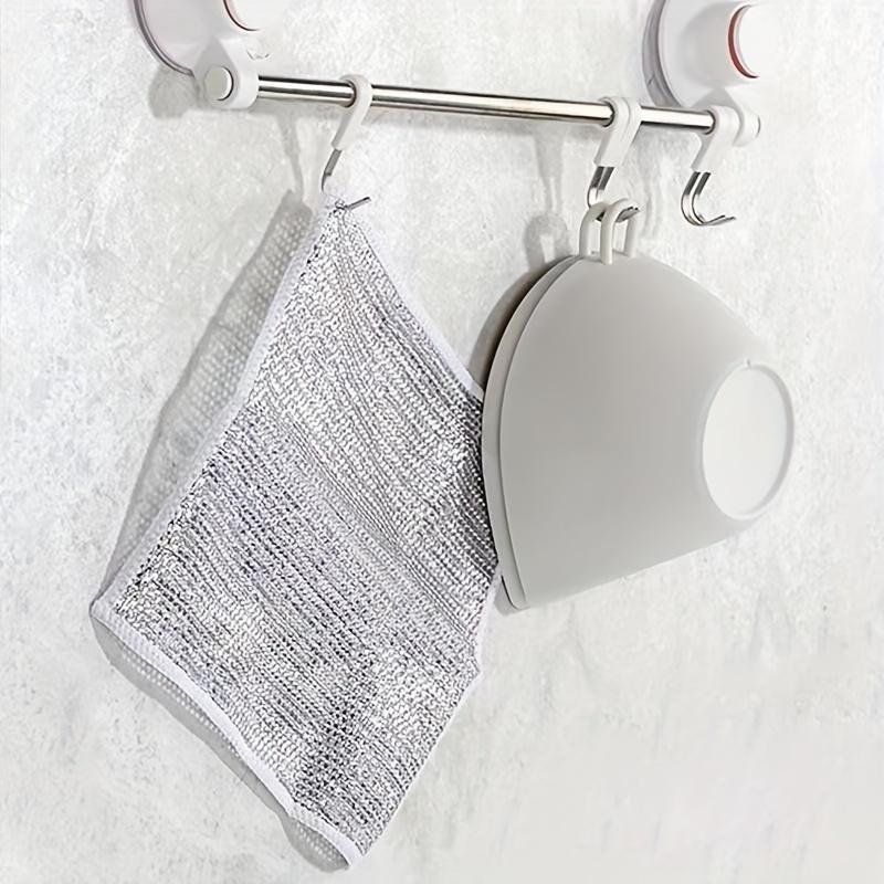 5/10pcs, Dishcloth, Daily Cleaning Cloth, Grid Non-stick Oil, Dishcloth, Kitchen Stovetop, Dish Washing,Dish Cloth, Wire Dishcloth Easy To Wash