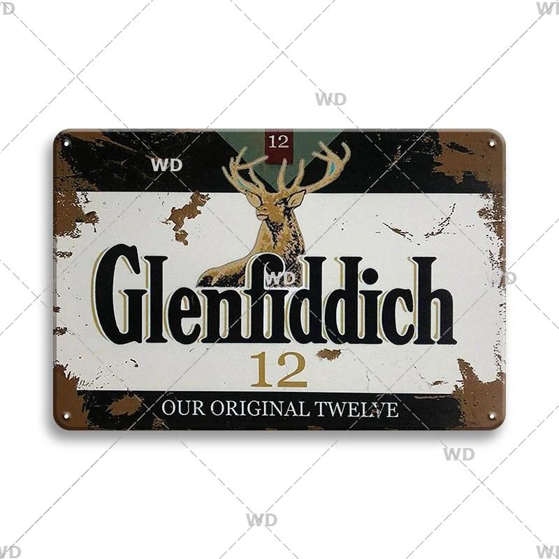 Whisky Marke Metallschild Blechschild Dekorative Plakette Metall Vintage Metall Posterplatte Irland Bar Kneipe Club Männerhöhle Wanddekor