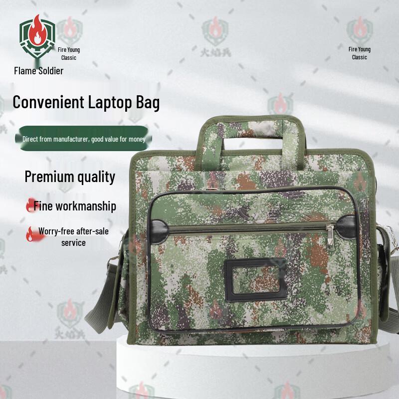 Flamethrower Camouflage Laptop Messenger Bag