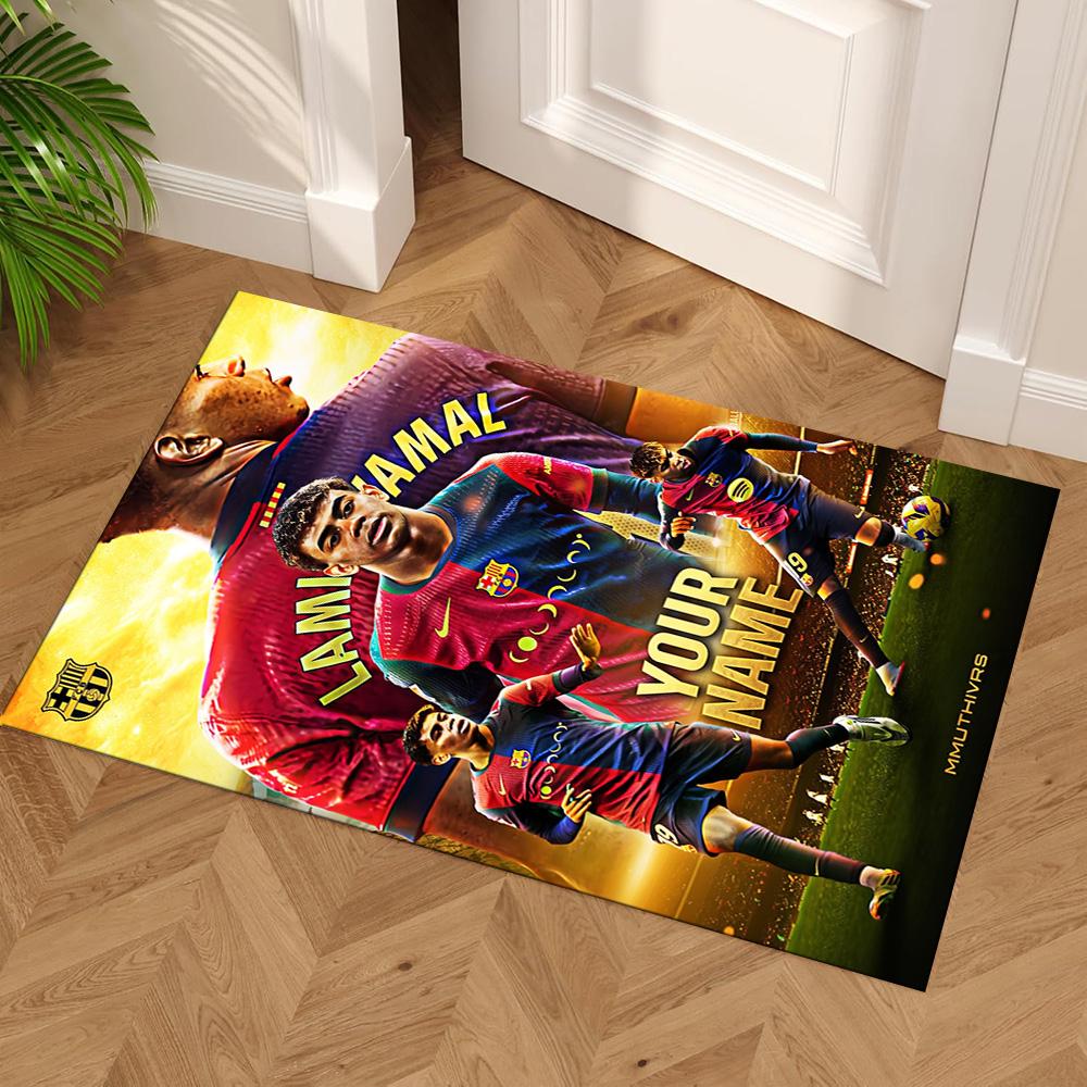 Yamal Customized Name Floor Rug Office Rug Perfect for Study room Decorate room Kitchen Entryway Anti-slip Rug Decorate Offices Best for Christmas