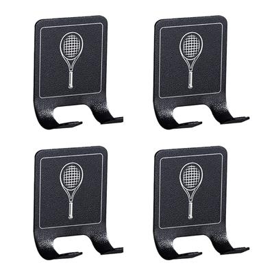 Tennis Racket Holder Vertical Display Holder Stainless Steel Wall Hook Wall Mounted Racket Rack Easy To Install