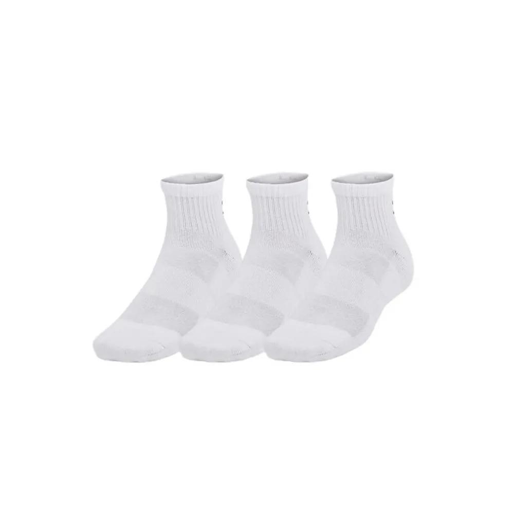 UNDER ARMOUR Unisex Training Cotton Quarter Socks 3 Pairs 1386372-100 L