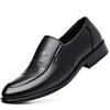Leather shoes men's spring and autumn leather breathable casual middle-aged business dress soft-soled dad shoes