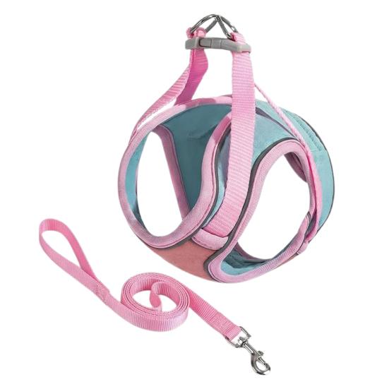 Cat Harness And Leash Escape-Proof Cat Harness with Reflective Strips Adjustable Step-in Harness for Small Medium Cats