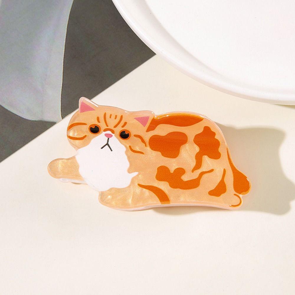 Cute Sweet Cat Hairpin Personalized Cartoon Animal Claw Clip Fairy Hairpins Daily Wear