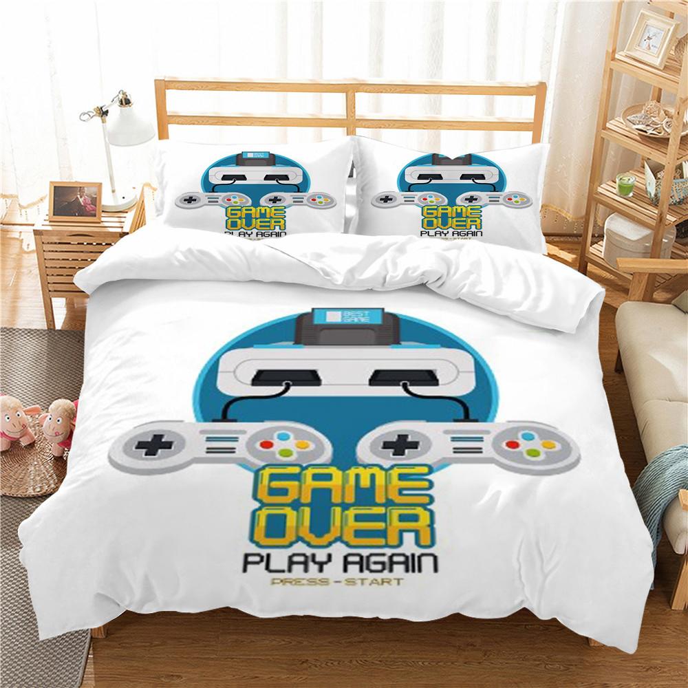 Gamepad Printing Bedding Sets Comforter Duvet Cover Bedroom Bed Set Pillowcase Microfiber Bedding Suit Comfortable