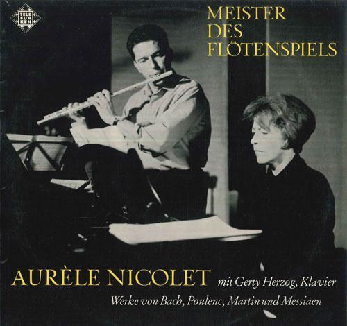 

LP Record AURELE NICOLET, GERTY HERZOG - Meister Des Flotenspiels / J S Bach SLT43098B TELEFUNKEN 1966 Germany Classical Used