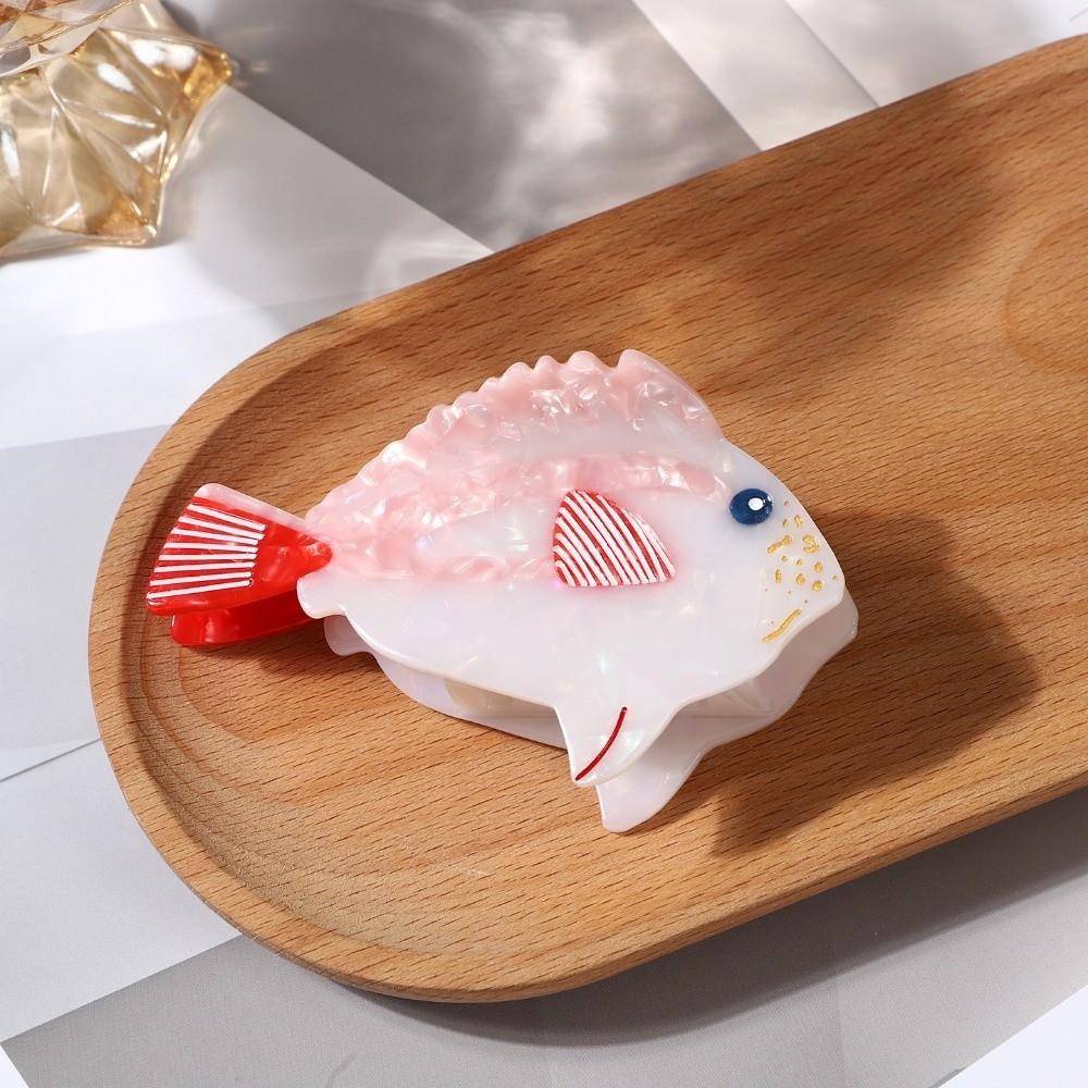 Acetate Fish Hair Claw Jaw Clamp Acetate Shark Clip Cute Fish Hair Clip Daily Styling