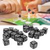 20pcs Dice Set Puzzle Fun 6 Sided Number Acrylic Dice for Gaming Preschool Education