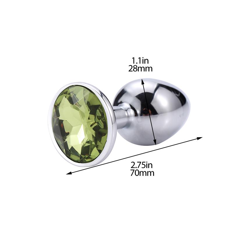 Metal Anal Plug Sex Toys Adult Anal Expansion Training Masturbation Woman/Man Ass Round Crystal Jewelry Butt Plug SM Adult