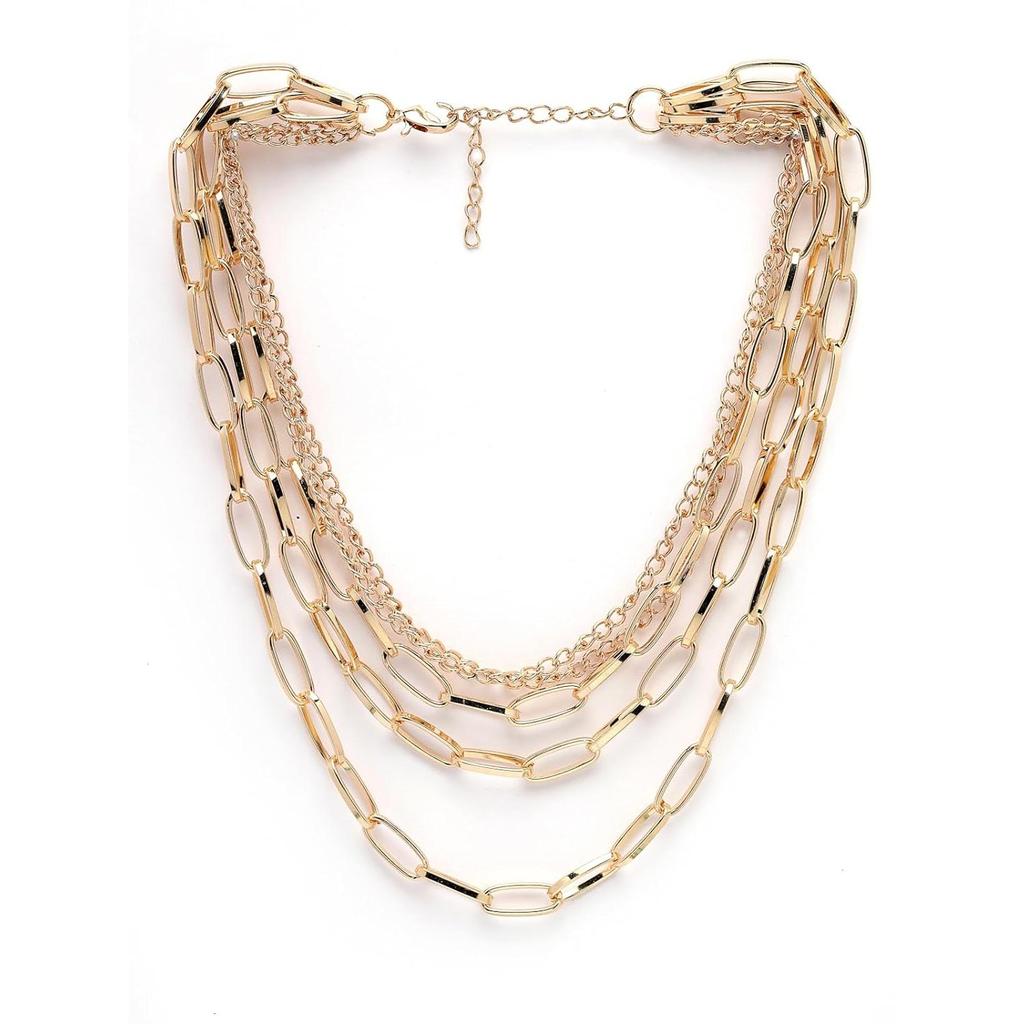 Western-Stil, Boho-Designer, trendige Mode, mehrschichtige, klobige Gliederkette für Frauen und Mädchen