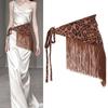 Jeans Decor Suede Leopard Print Belt Hip-hop Fur Triangle Belt  Waist Accessories