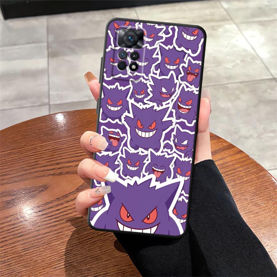 Cool Gengar Pokemon Case for Xiaomi Redmi Note 13 Pro Plus 9 12 Pro 7 8 11s 12s 11 14 10 10S 9S Funda Phone Cover