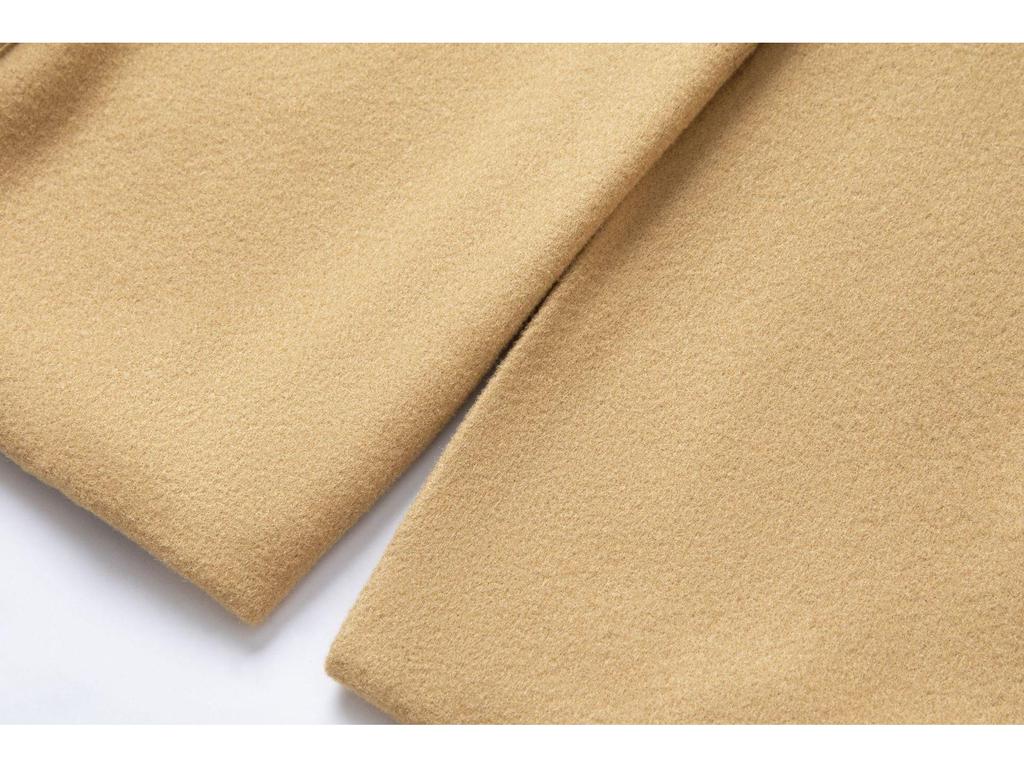 Neuer Herbst/Winter Europäischer & Amerikanischer Herren Zweireihiger Mittellanger Woll-Trenchcoat