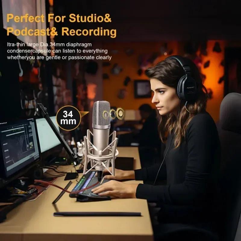 U87 AI XLR Kondenzátorový Mikrofon Profesionální Kardioidní Studio Mikrofon pro Nahrávání Podcasting Voice Over Streamování Domácí Studio