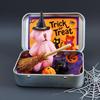 Halloween Bear In A Box for Trick or Treat Handmade Witch Bear In Box Miniature Plush Bear with Witch Hat Broom Pumpkin Cat for Party Decoration