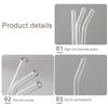 Glass Straw Curved Straw Glass High Temperature Resistant Straw