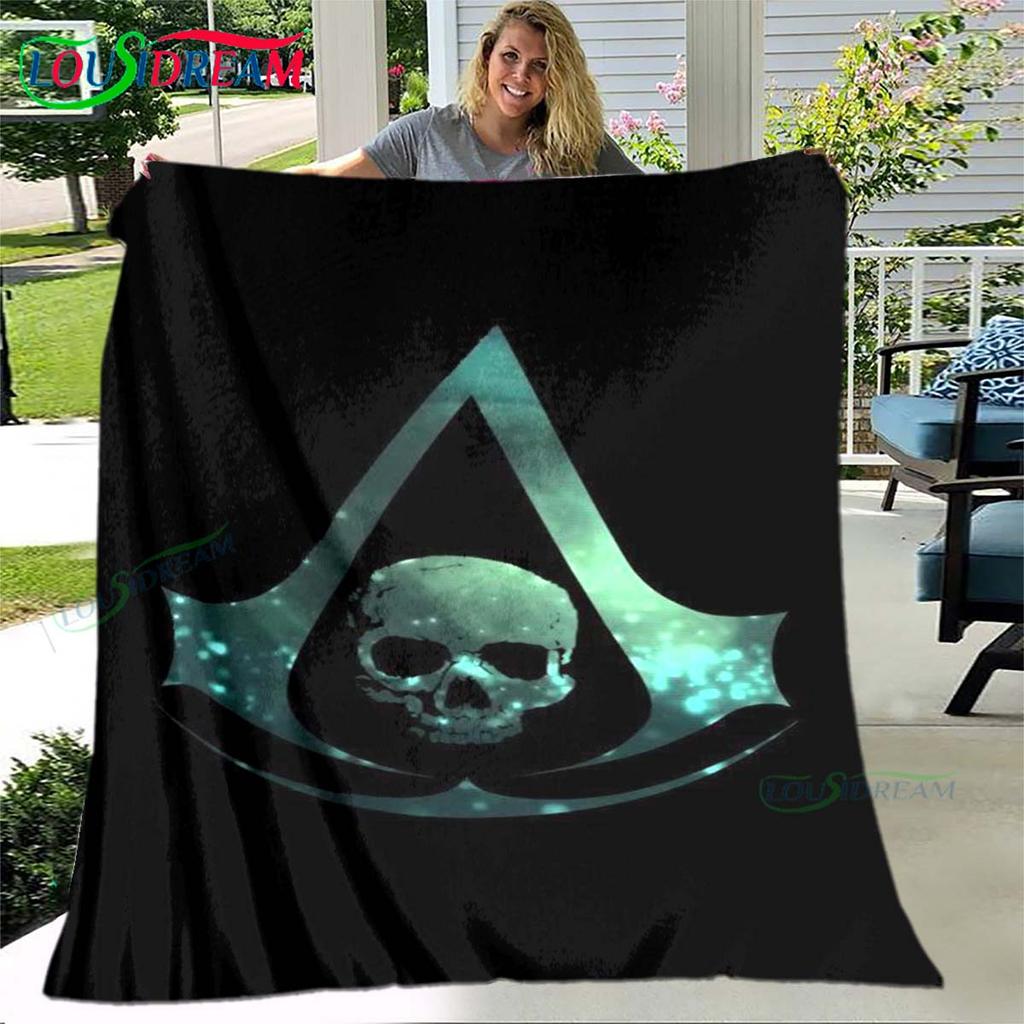 Giochi di Moda 3D Coperta A-Assassin's Creed, Coperta Plaid in Flanella per Letto Divano Picnic Ufficio Escursionismo Tempo Libero Riposo Regalo di Compleanno