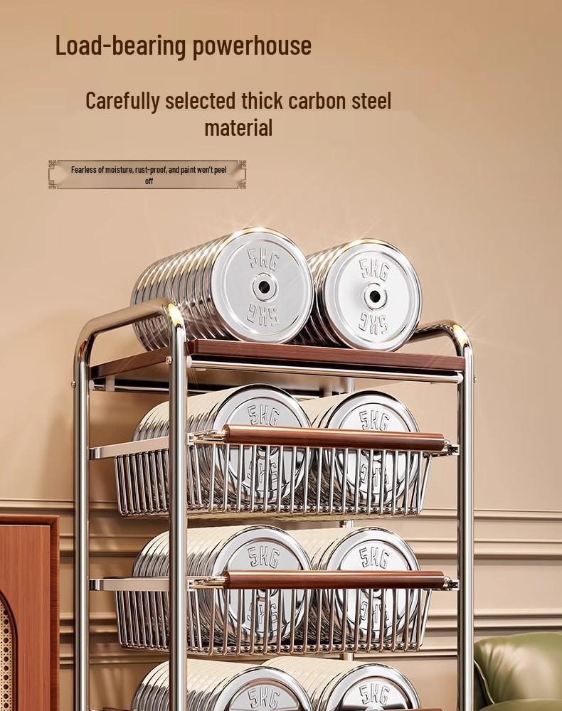 Chinese Style Multi-Layer Snack and Produce Trolley