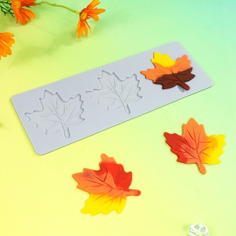 Silicone Baking Molds with Maple Leaf Shape for Creative Sugar Craft Cake Decorations for DIY Projects and Home Use
