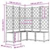 Garden Planter 5 Pcs Light Grey 120 X 120 X 143 Cm Plastic
