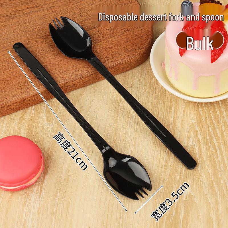 21cm Long-Handled Spoon in Individual Packaging for Street Stalls - Customizable Food-Grade for Desserts, Grass Jelly, and Milk Tea.