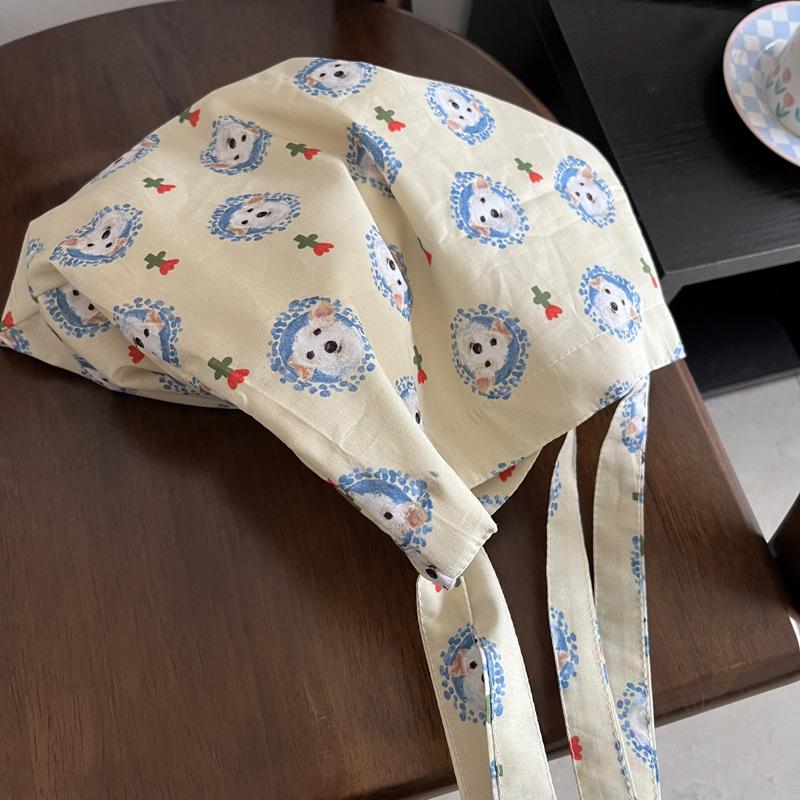 

New niche cotton shoulder bag lazy fun cute puppy canvas handbag versatile student class bag