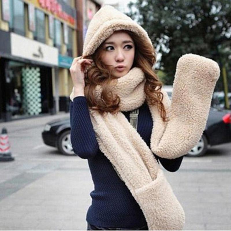 Hat Mittens And Scarf Sets Women SATINIOR 6 PCS Winter Wa Beanie Hat Fleece Cap And Touchscreen Winter Hat Scarf Gloves Set Women