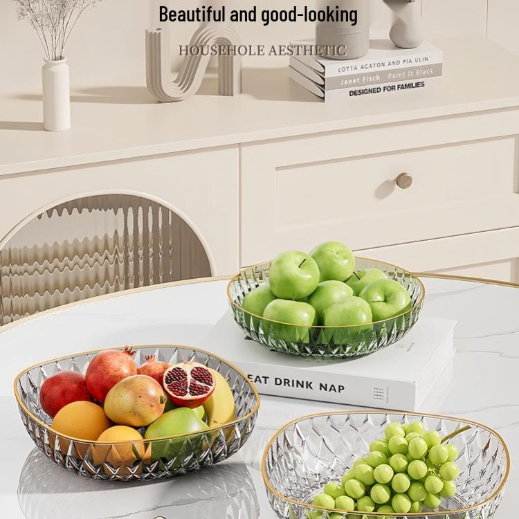 2023 Luxury Crystal Fruit Bowl for Coffee Table or Living Room
