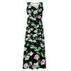 Women's Casual Comfortable Floral Print Sleeveless Cotton Pocket Dress