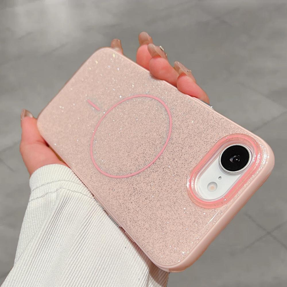 

Роскошный блестящий глянцевый магнитный чехол для телефона для iPhone 16 15 14 13 12 11 Pro Max для беспроводной магнитной зарядки Magsafe For iPhone 13