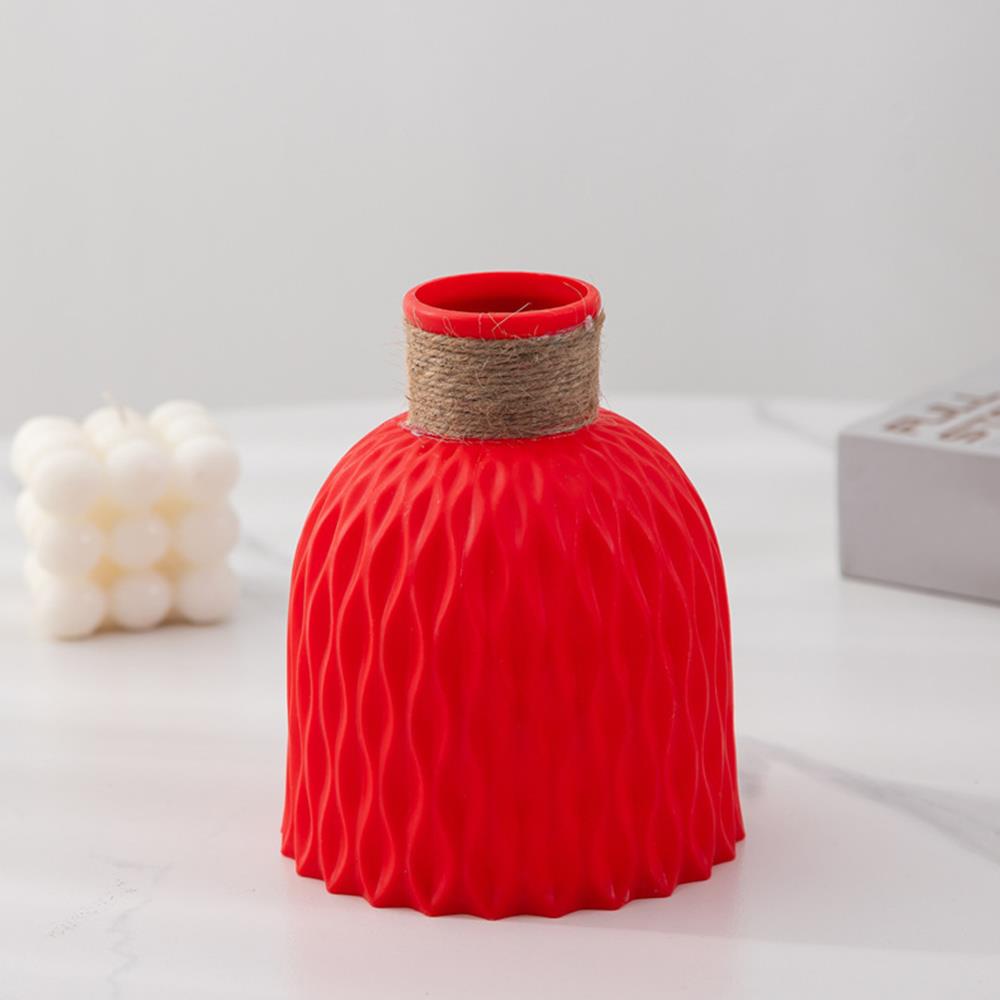 

Nordic Pineapple Rope Plastic Vase Flower Arrangement Flowerpot Cannot hold water Living Room Porcelain Flower Ware Home Decor